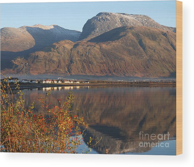 Ben Nevis Wood Print featuring the photograph Ben Nevis in Autumn #1 by Phil Banks