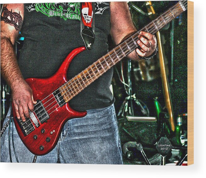 Guitar Wood Print featuring the photograph Big Red Tobias by Lesa Fine