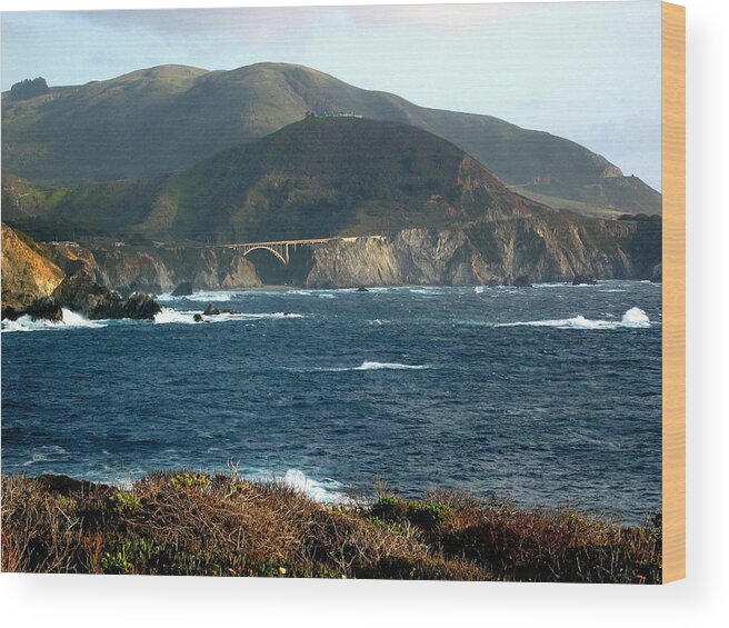 Big Sur Wood Print featuring the photograph Big Sur Bridge by Derek Dean