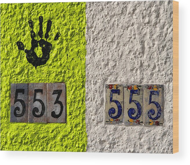 Numbers Wood Print featuring the photograph Black Hand by Joe Kozlowski