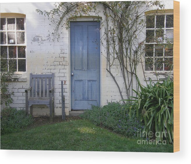 Blue Door Wood Print featuring the photograph Blue Door by Bev Conover