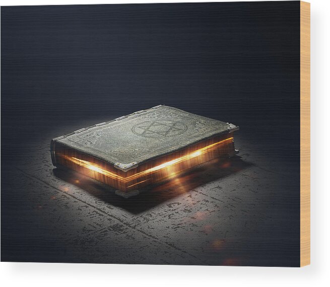 Book Wood Print featuring the photograph Book with magic powers by Johan Swanepoel