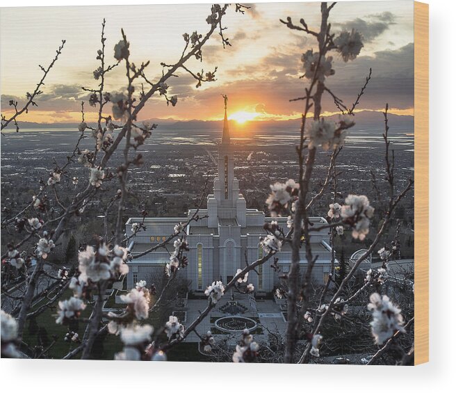 Bountiful Temple Wood Print featuring the photograph Bountiful Spring by Emily Dickey