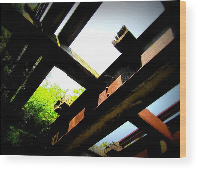 Bridge Wood Print featuring the photograph Broken Bridge by Richard Reeve