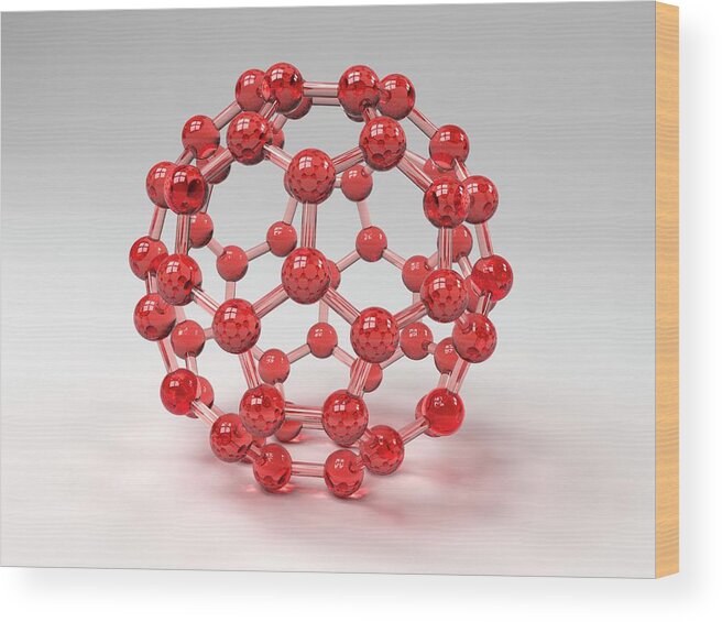 60 Wood Print featuring the photograph Buckminsterfullerene Molecule by Indigo Molecular Images/science Photo Library