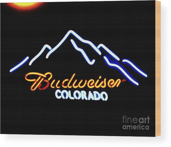  Wood Print featuring the photograph Budweiser in Colorado by Kelly Awad