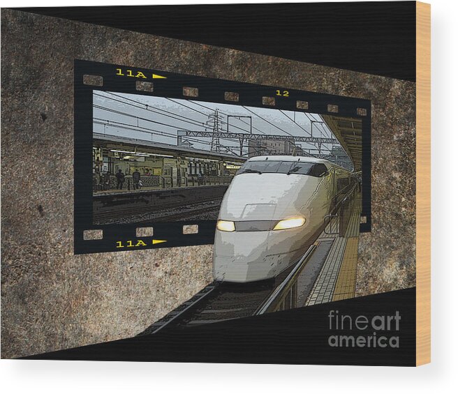 Bullet Train Wood Print featuring the photograph Bullet Train OOF by Yvonne Johnstone