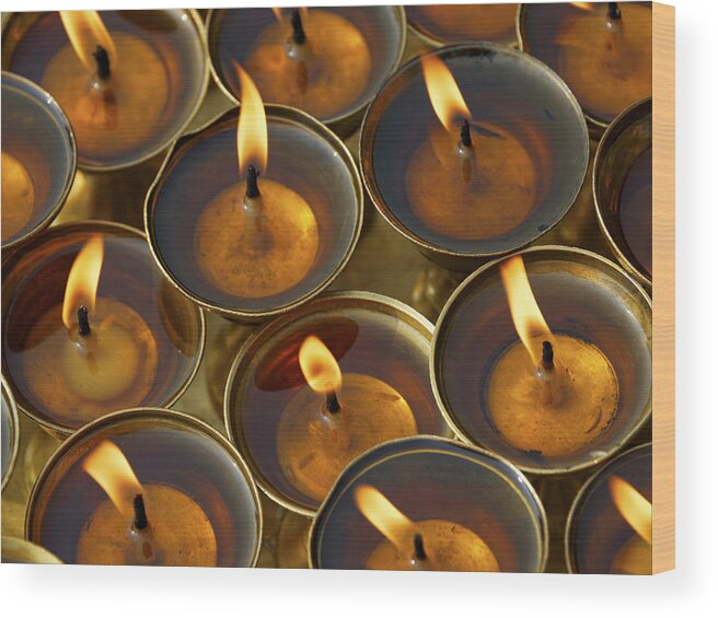 Butter Wood Print featuring the photograph Butter lamps by Dutourdumonde Photography