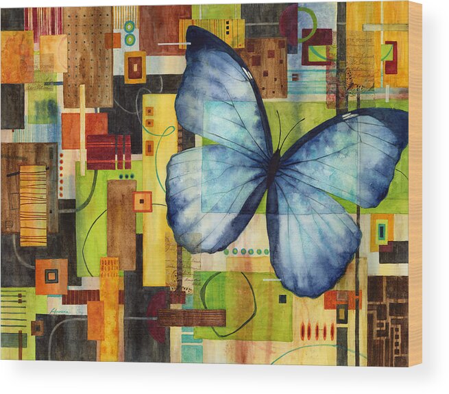 Butterfly Wood Print featuring the painting Butterfly Effect by Hailey E Herrera