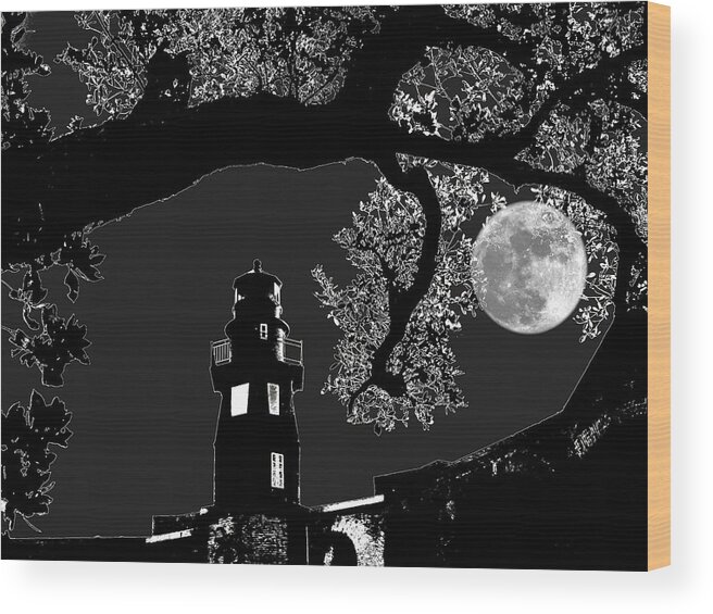 Lighthouses Wood Print featuring the photograph By The Light by Robert McCubbin