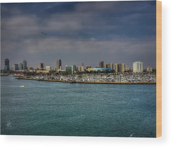 Long Beach Wood Print featuring the photograph California - Long Beach 002 by Lance Vaughn