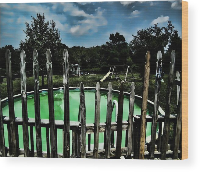 Pool Wood Print featuring the digital art Calm Before the Storm 1 by Robert Rhoads