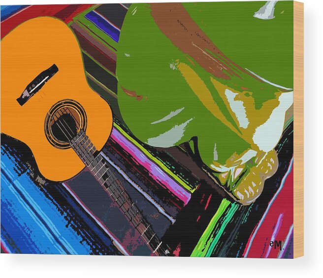 Mexican Art Wood Print featuring the photograph Canta No Llores by Everette McMahan jr