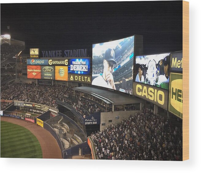 Farewell Jeter Wood Print featuring the photograph Captain Clutch by Michael Albright