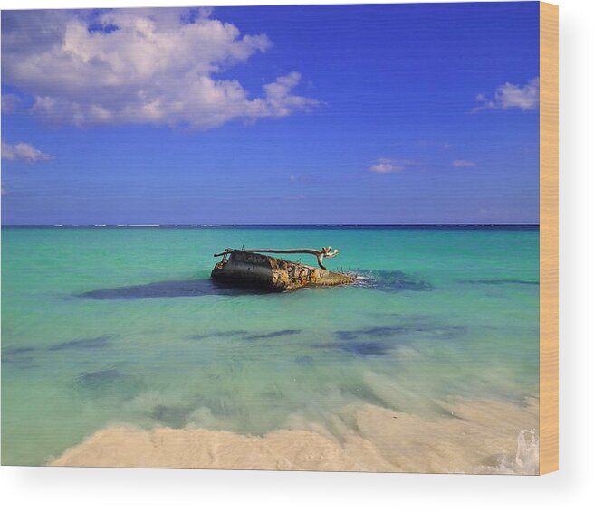 Caribbean Wood Print featuring the photograph Caribbean colors by Eti Reid