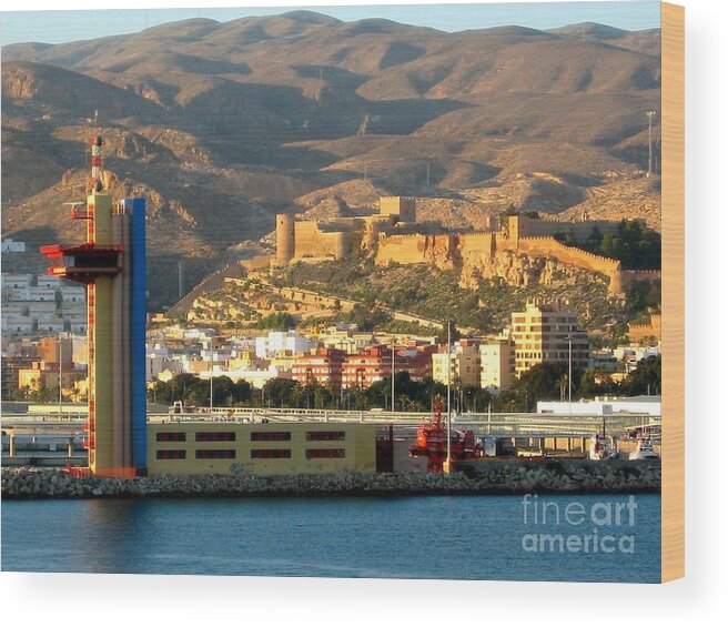 Almeria Wood Print featuring the photograph Castle in Almeria Spain by Phyllis Kaltenbach