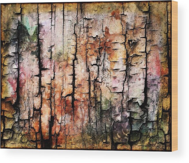 Char Wood Print featuring the painting Charred Color by Melissa Bittinger