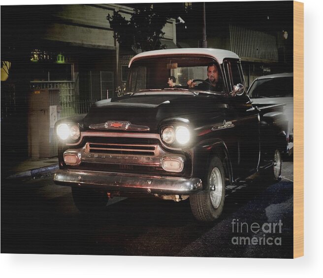 Classic Wood Print featuring the photograph Chevy Pickup Truck by Nina Prommer