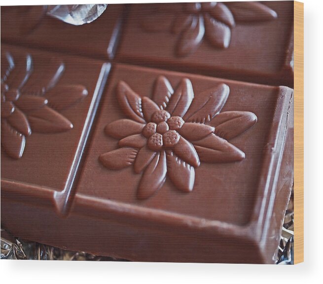 Chocolate Wood Print featuring the photograph Chocolate Flower by Rona Black