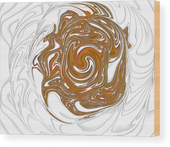 Swirl Wood Print featuring the digital art Chocolate Milk by Ron Hedges