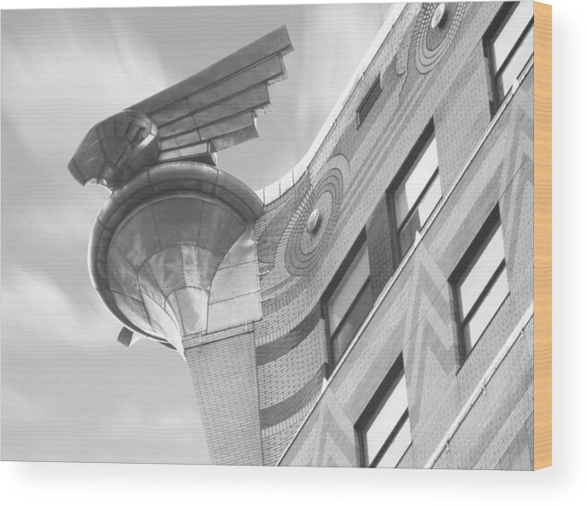 Vintage Architecture Wood Print featuring the photograph Chrysler Building 4 by Mike McGlothlen