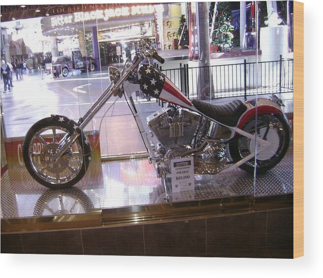 Motorcycle Wood Print featuring the photograph Classic Motorcycle by Moshe Harboun