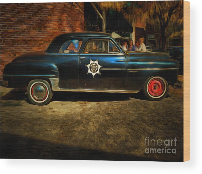 Sheriff Wood Print featuring the photograph Classic Police Car by Claire Bull