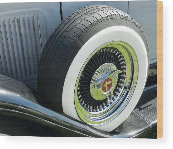 Classic Car Wood Print featuring the photograph Classic Wheel by Val Miller