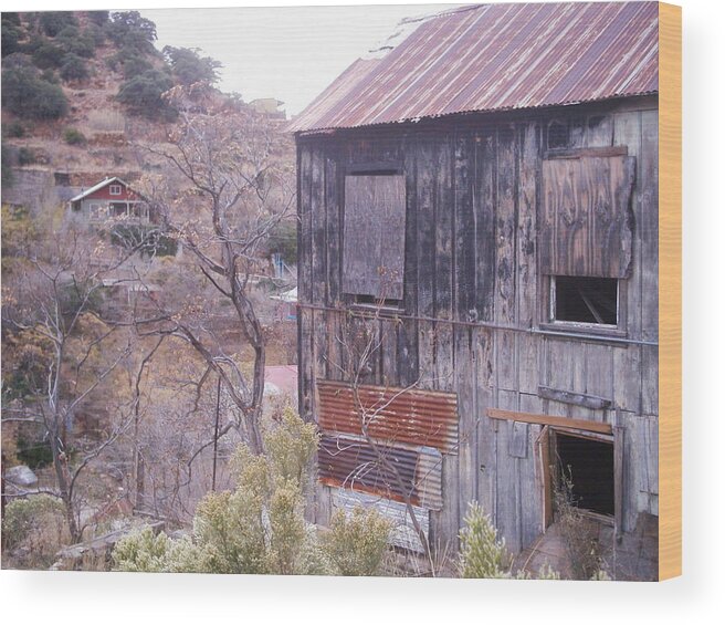 Bisbee Wood Print featuring the photograph Closed by David S Reynolds