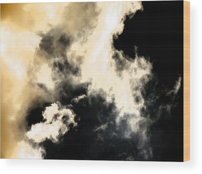 Cloud Wood Print featuring the digital art Cloud Formation by Eric Forster
