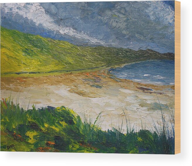 Ireland Wood Print featuring the painting Coastal road to Barleycove by Conor Murphy