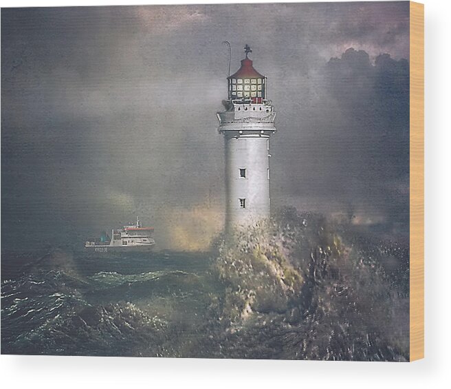 Lighthouse Wood Print featuring the photograph Coming Home by Brian Tarr