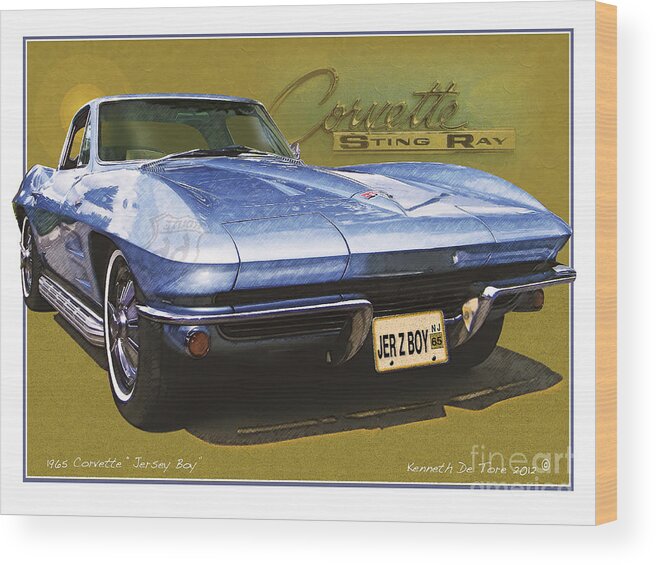 Corvette Wood Print featuring the photograph Corvette 1965 by Kenneth De Tore