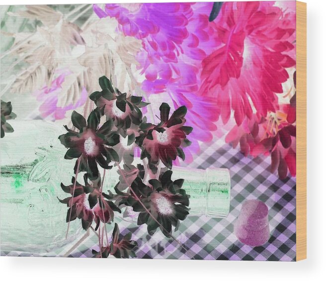 Flower Wood Print featuring the photograph Country Charm - PhotoPower 376 by Pamela Critchlow