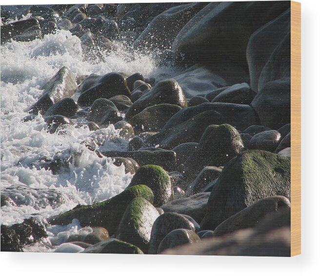 Waves Wood Print featuring the photograph Crash and Splash by Tammie Miller