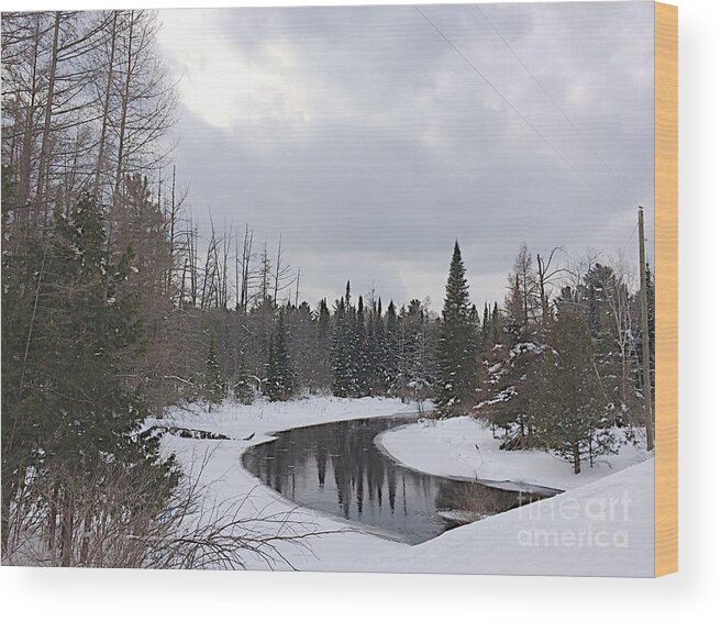 Jordan River Wood Print featuring the photograph Crossing.jpg by Joseph Yarbrough