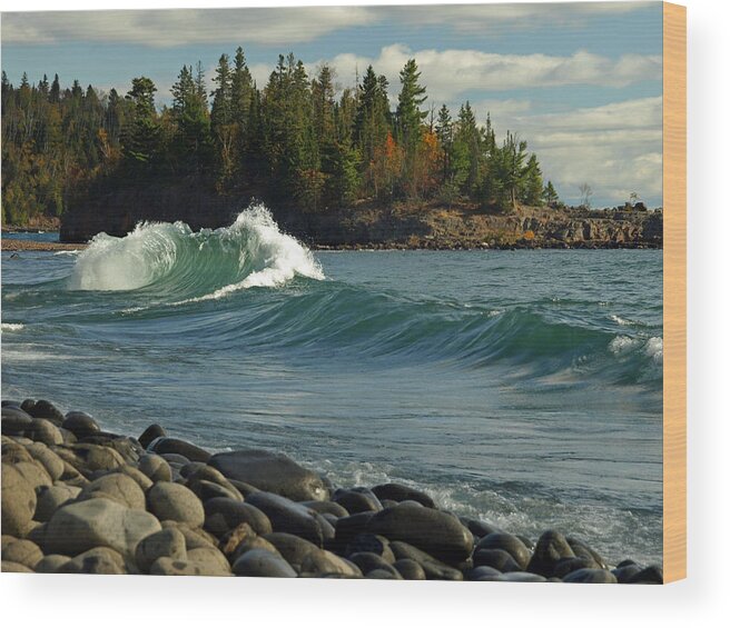 Peterson Nature Photography Wood Print featuring the photograph Dancing Waves by James Peterson