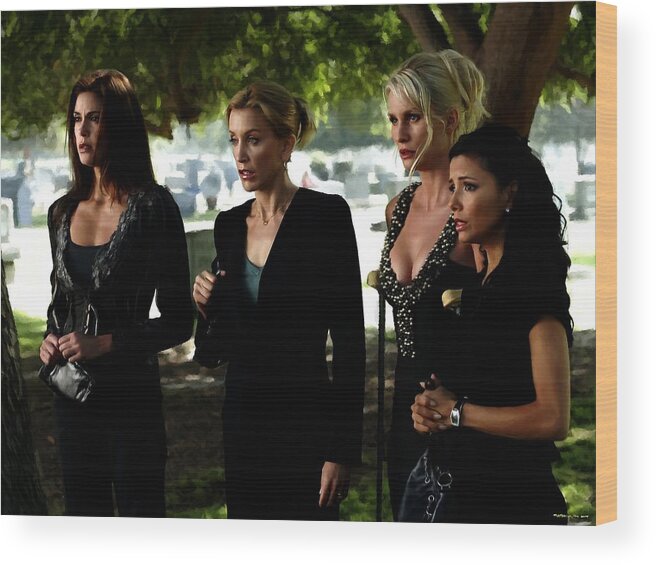 Art Prints Wood Print featuring the digital art Desperate Housewives TV serie - 1 by Gabriel T Toro