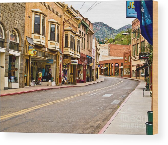 Bisbee Arizona Wood Print featuring the photograph Downtown Bisbee by Kelly Holm