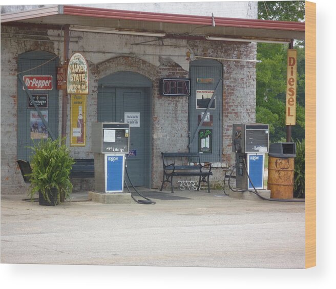 Country Store Wood Print featuring the photograph Dr Pepper Diesel Musella by Douglas Fromm