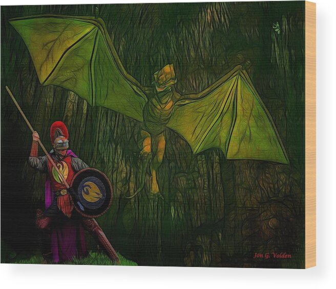 Dragon Wood Print featuring the photograph Dragon Slayer by Jon Volden