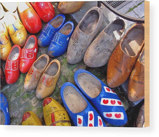 Shoes Wood Print featuring the photograph Dutch Wooden Shoes by Gerry Bates