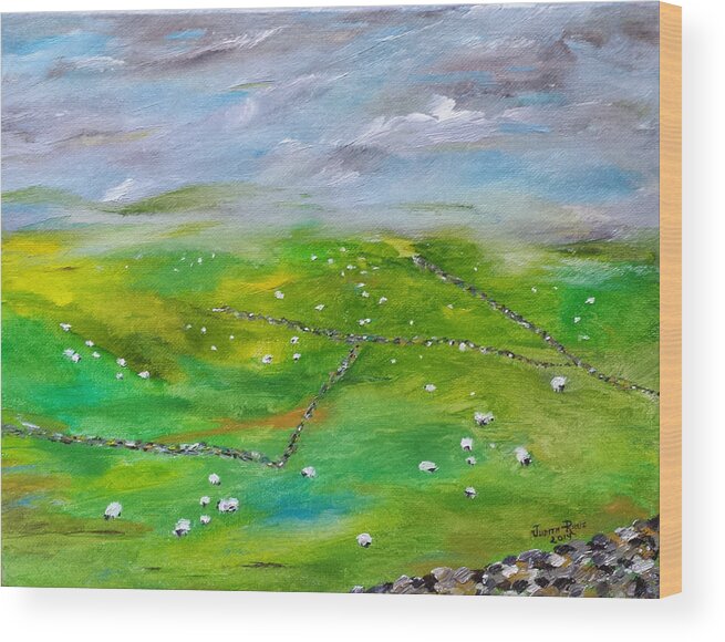 Ireland Wood Print featuring the painting Eire by Judith Rhue