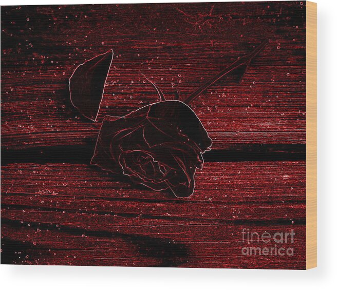 Rose Wood Print featuring the photograph Enjoy the Night by Renee Trenholm