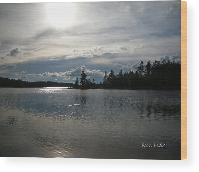 Pond Wood Print featuring the photograph Evening Calm by Ron Haist