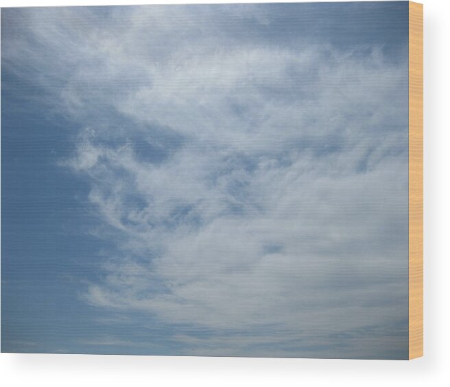Sky Wood Print featuring the photograph Fair Skies of Summer by Carolyn Jacob