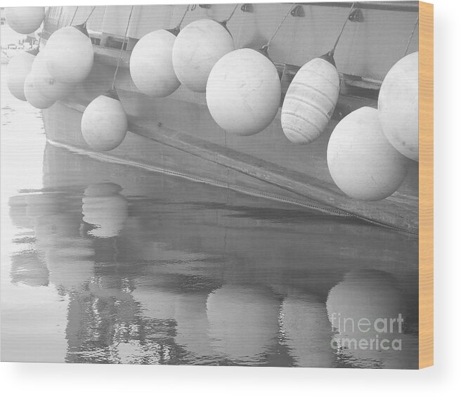 Fishing Boats Wood Print featuring the photograph Fend Off by Laura Wong-Rose