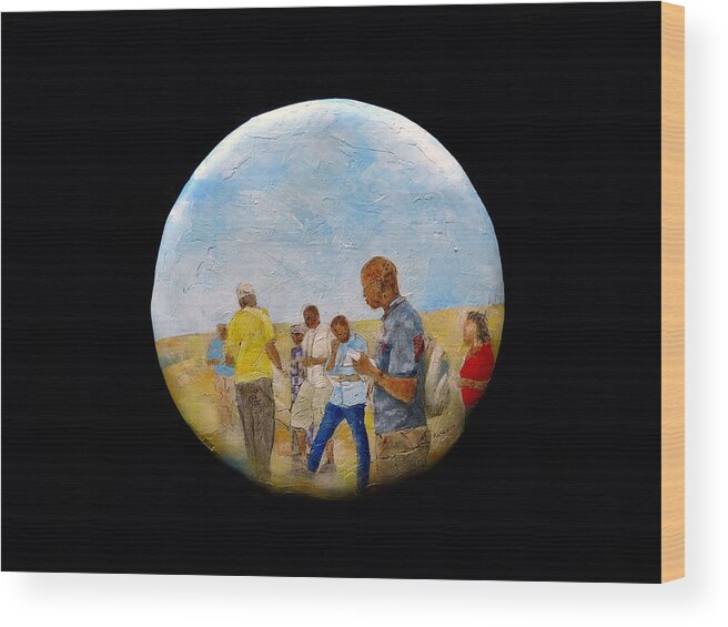 Out Door Wood Print featuring the painting Field Research by Ronex Ahimbisibwe