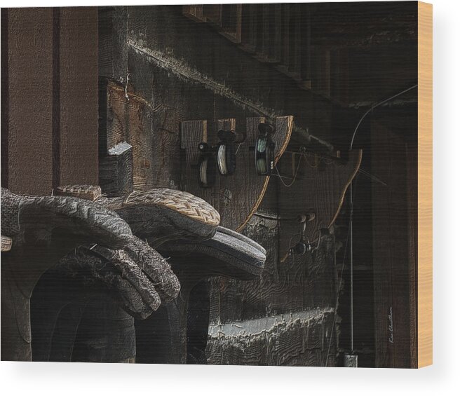Fishing Boots Wood Print featuring the photograph Fishing Gear by Kae Cheatham