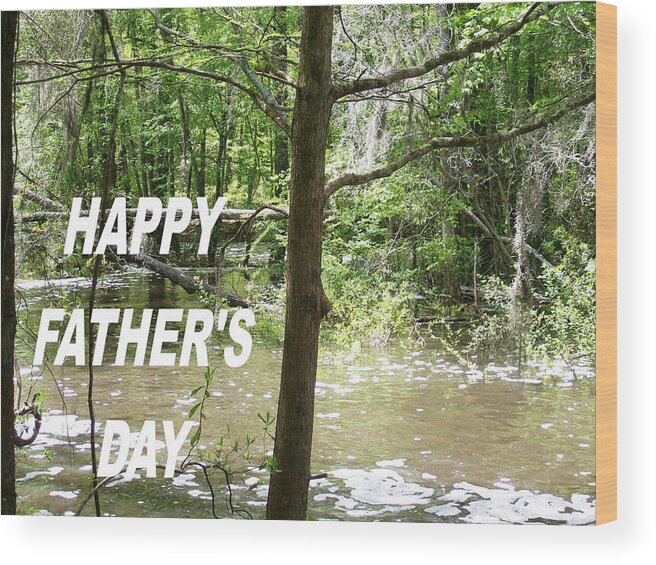 #fathersday #fishing #hole #mill #pond #oakfield #georgia Wood Print featuring the photograph Dads Fishing Hole by Belinda Lee